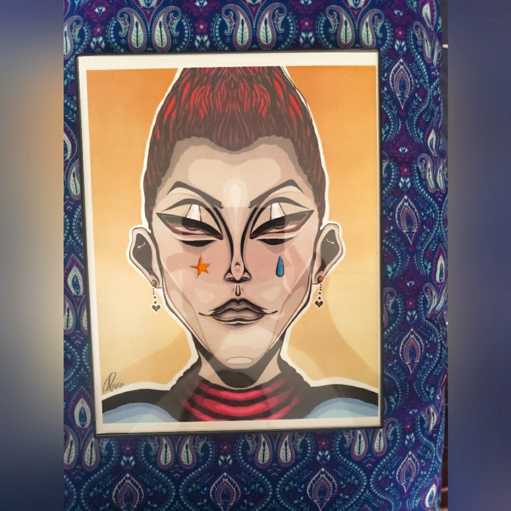 ABSTRACT WOMEN FACE PORTRAIT ART.